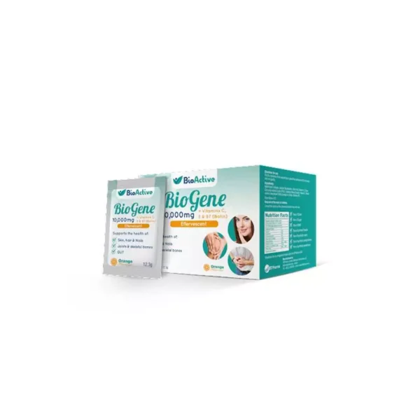 inbound3133430381252706150 Bt Pharma Biogene Collagen 10.000Mg, 24 Effervescent Sachet بيوجين كولاجين 10.000 مغم أكياس فوارة 24 كيس