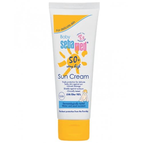 Sebamed Baby Sun Cream SPF50 + – 75ml  سيباميد كريم الحماية من أشعة الشمس للأطفال بعامل حماية من الشمس 50+ – 75 مل