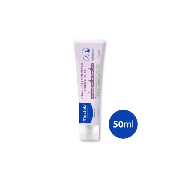 Mustela Vitamin Barrier Cream 50Ml  موستيلا كريم طفح الحفاظات 50 مل