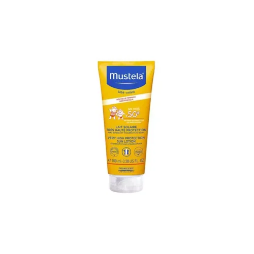 Mustela Very High Protection Sun Lotion Spf 50+, 100Ml موستيلا لوشن واقي الشمس للأطفال بعامل حماية 50+ , 100 مل