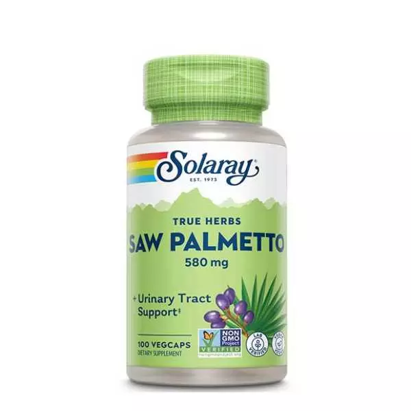 Solaray Saw Palmetto 580 Mg 100Caps سولاراي البلميط المنشاري، 580 ملغ، 100 كبسولة