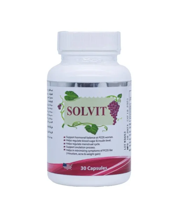 Solvit Herbal Supplement 30 Capsule   سولفت هيربال كبسولات مكمل غذائي عشبي 30 كبسولة