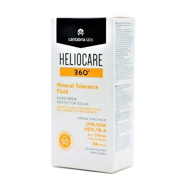 Heliocare Mineral Tolerance Fluid Sunscreen SPF50, 50Ml | واقي من الشمس سائل هيليوكير المعدني بعامل حماية من الشمس SPF50 ، 50 مل