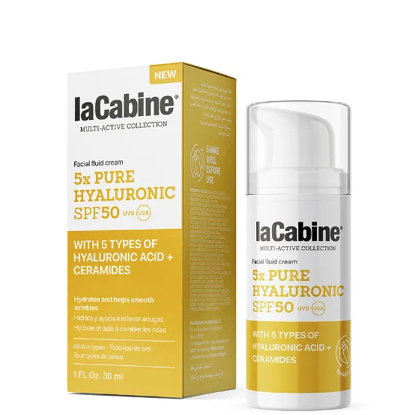Lacabine 5X Pure Hyaluronic Cream Spf50, 30Ml | لاكابين كريم الهيالورونيك النقي 5X بعامل حماية 50 ، 30 مل