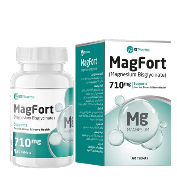 مغنيسيوم BT Pharma Magfort 710mg 60 Tablets