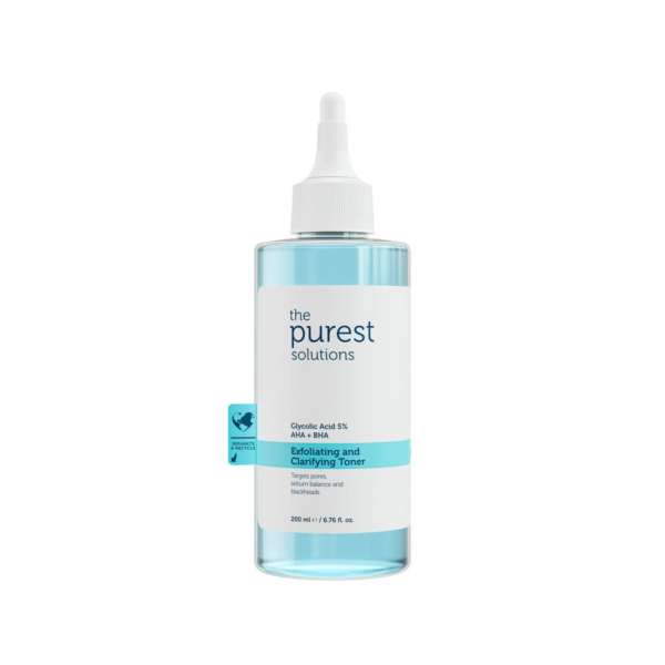 مقشر البشرة The Purest Solutions Glycolic Acid %5 AHA + BHA Exfoliating and Clarifying Toner