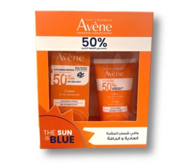 Avene cream sunblock spf +50  (1+1 ) offer