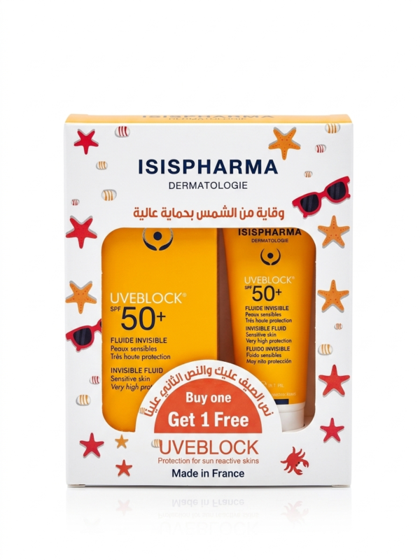 Isis Pharma Uveblock Spf 50+ Invisible Fluid 40ml 2 Pcs Offer