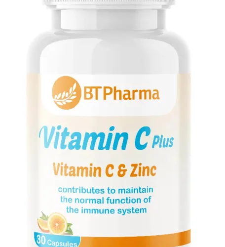 BT Pharma Vitamin C Plus Zinc 30 Capsules